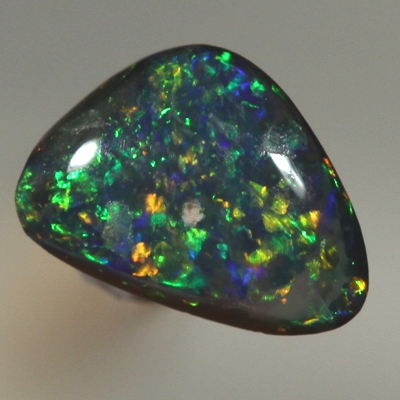 SOLID BLACK OPAL Very bright Pinfire pattern, red, orange and green sparkles